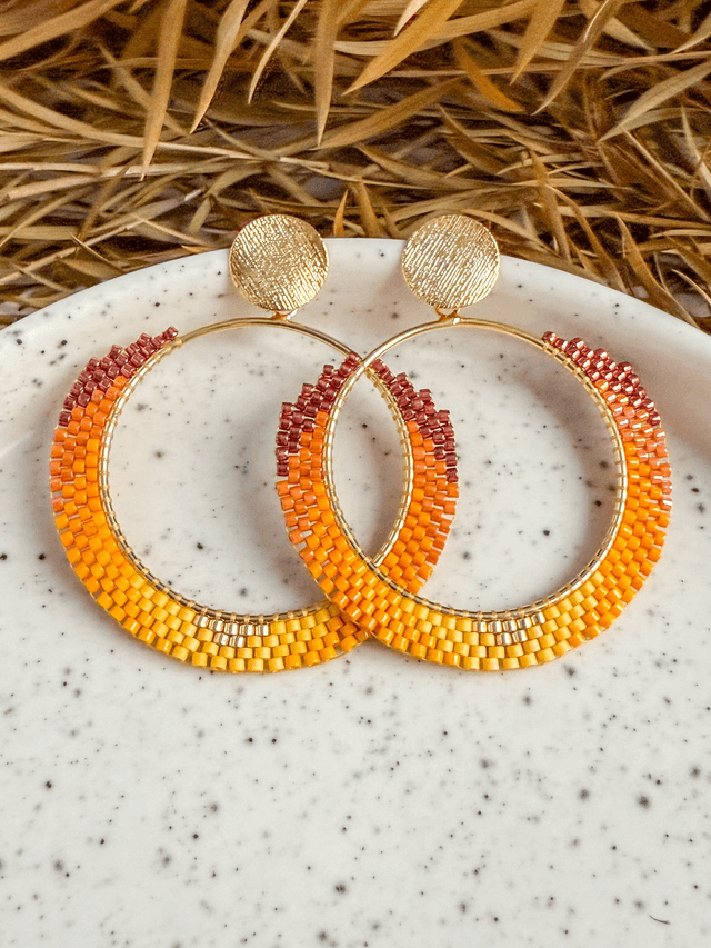 Braises - Boucles d'oreilles tissées main