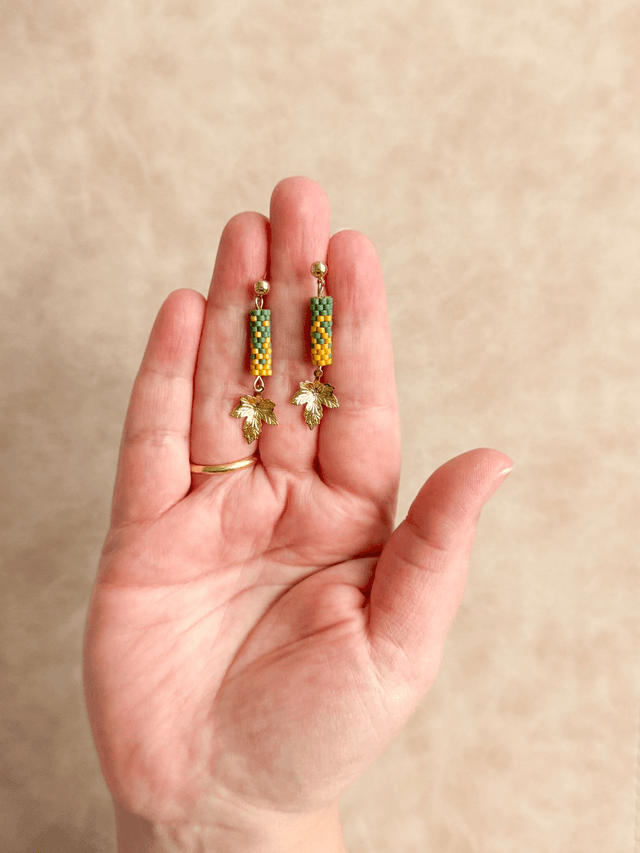 Voltige - Boucles d'oreilles tissées main