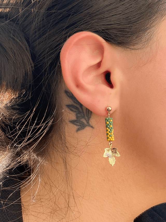 Voltige - Boucles d'oreilles tissées main