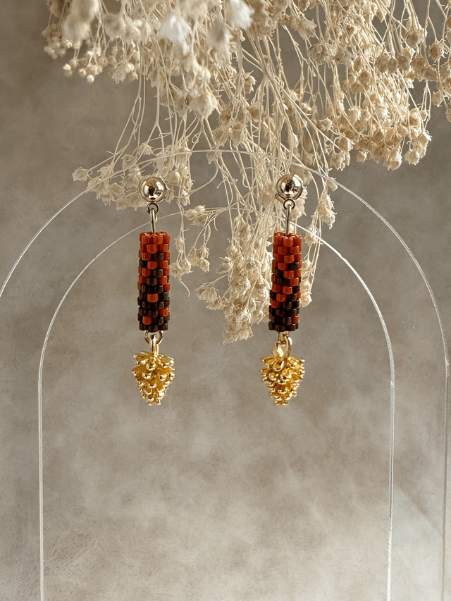 Sentier - Boucles d'oreilles tissées main