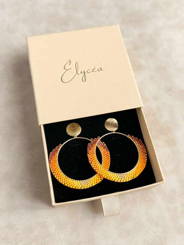 Braises - Boucles d'oreilles tissées main