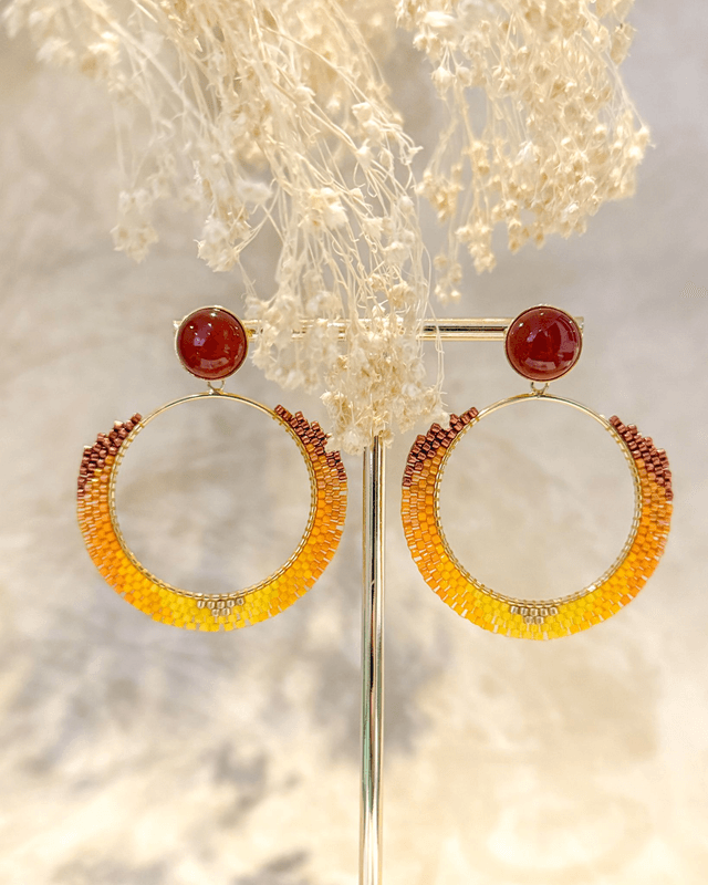 Braises - Boucles d'oreilles tissées main