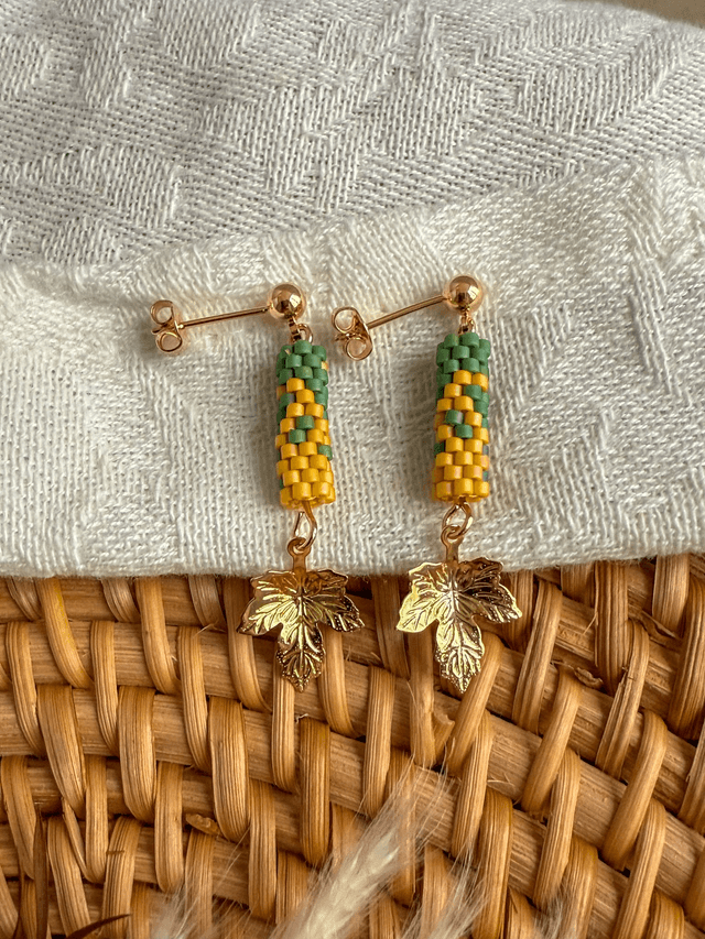 Voltige - Boucles d'oreilles tissées main