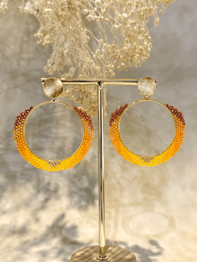 Braises - Boucles d'oreilles tissées main