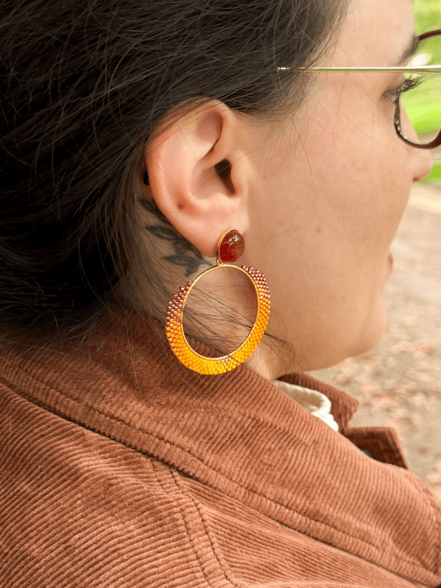 Braises - Boucles d'oreilles tissées main